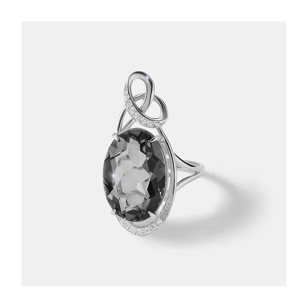 Серебряное кольцо с горным хрусталем — арт. 10322-005878