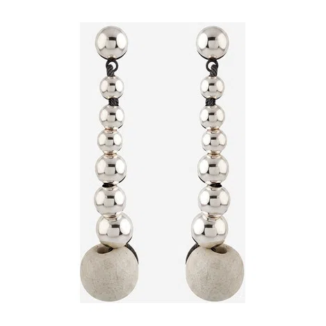 Серебристые серьги Bethel с керамическими бусинами Philippe Audibert Poison Drop — модель i8ea1x1 — фото 3