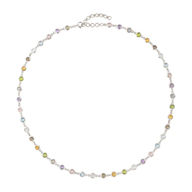 Серебряное колье с миксом камней Wisteria Gems Poison Drop — модель v4wt7hw — фото 2