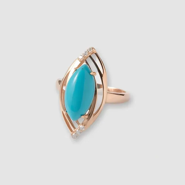 Серебряное кольцо с бирюзой — арт. 10322-006125
