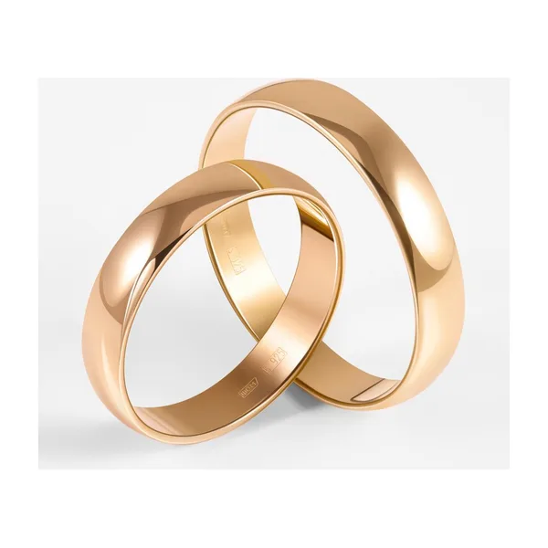 Кольцо обручальное из позолоченного серебра — арт. 000-376171