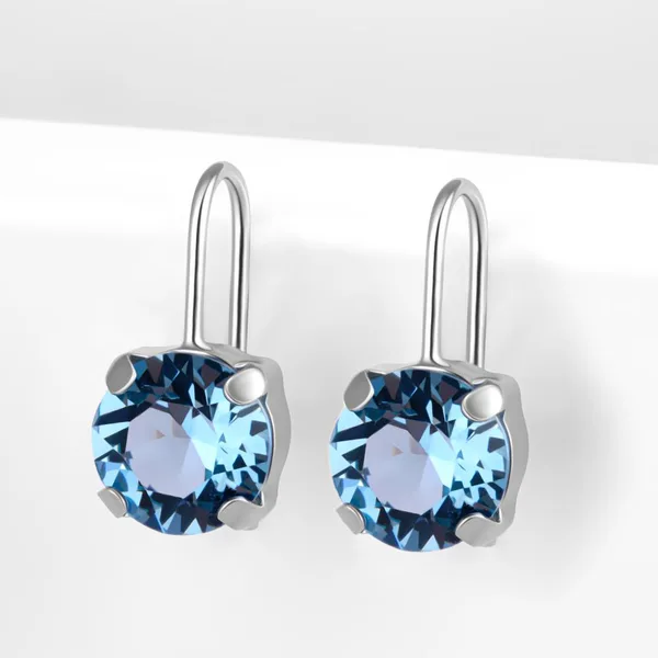 Серьги из серебра с кристаллами Swarovski — арт. 000-390419