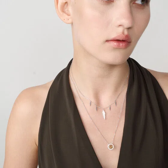 Подвеска «Колье из серебра с цитрином и фианитами» R!VER Poison Drop — модель zi9w5f8 — фото 2