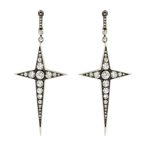 Серьги из серебра «Звездные кинжалы» с фианитами Anastasia Simes Poison Drop — модель 1ji9tm5 — фото 2