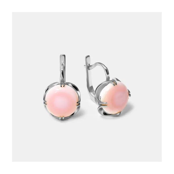 Серебряные серьги с кораллами — арт. 10522-001855