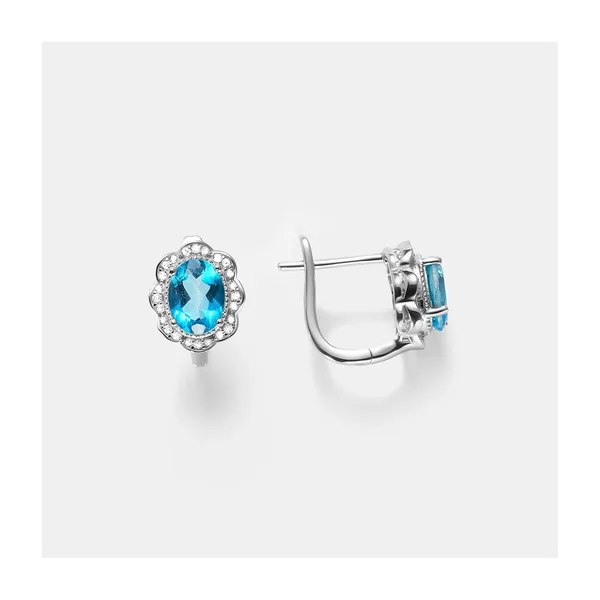 Серебряные серьги с топазами — арт. 10522-001458