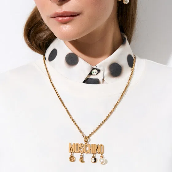 Колье-цепь Moschino с подвесками Poison Drop — модель 5cmbfjv — фото 2