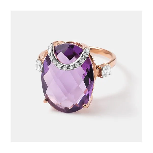 Серебряное кольцо с аметистом — арт. 1036519