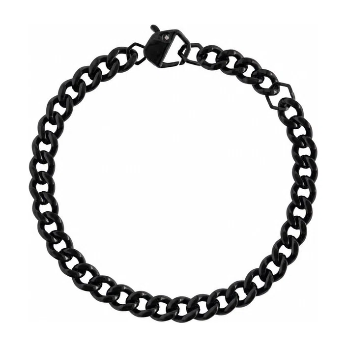 Черный браслет-цепь с кристаллом BIKKEMBERGS JEWELLERY Poison Drop — модель 28mc7ga — фото 2
