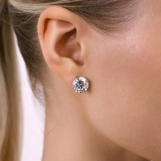 Пусеты из серебра с фианитами AMOVA Poison Drop — модель vaux6u3 — фото 2
