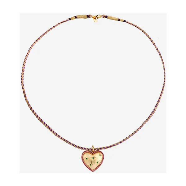 Позолоченный кулон-сердце на нити BIG FUN HEART — модель x3dr740
