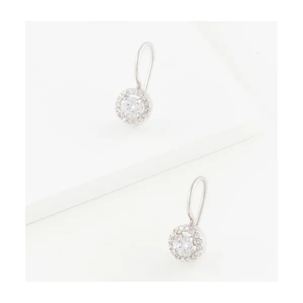 Серьги детские из серебра с фианитами — арт. 000-231802