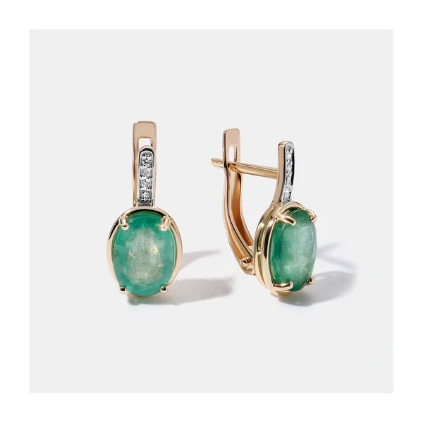 Серьги из золота с изумрудами — арт. 10511-000570