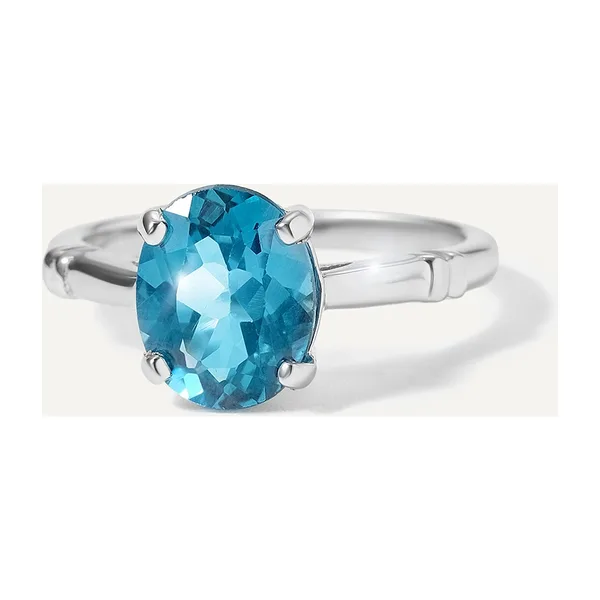 Серебряное кольцо с топазом Параиба — арт. 10322-004489