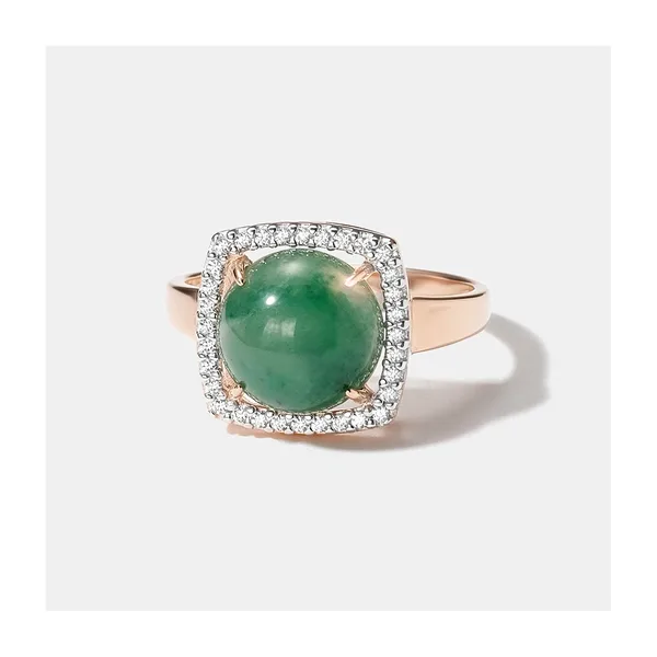 Серебряное кольцо с жадеитом — арт. 10322-002204