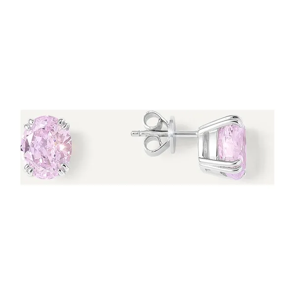 Серебряные серьги-пусеты с кубическим цирконием — арт. 10523-000251
