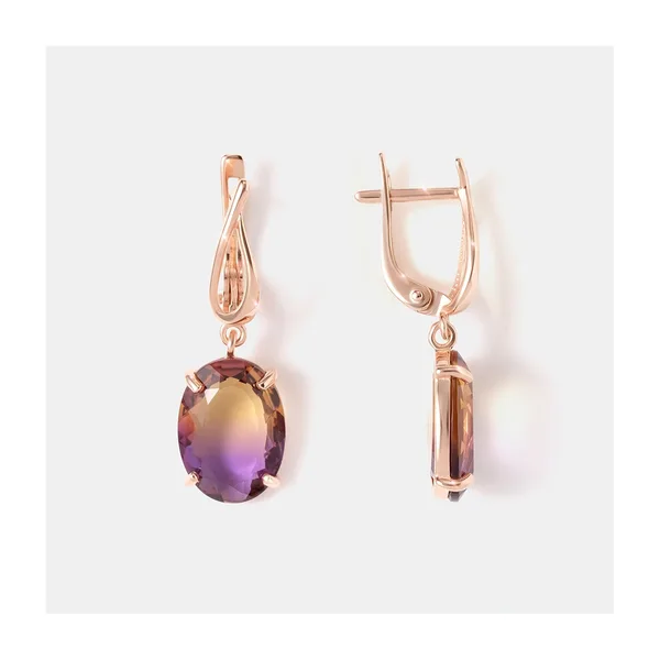 Серебряные серьги с аметринами — арт. 10522-005550