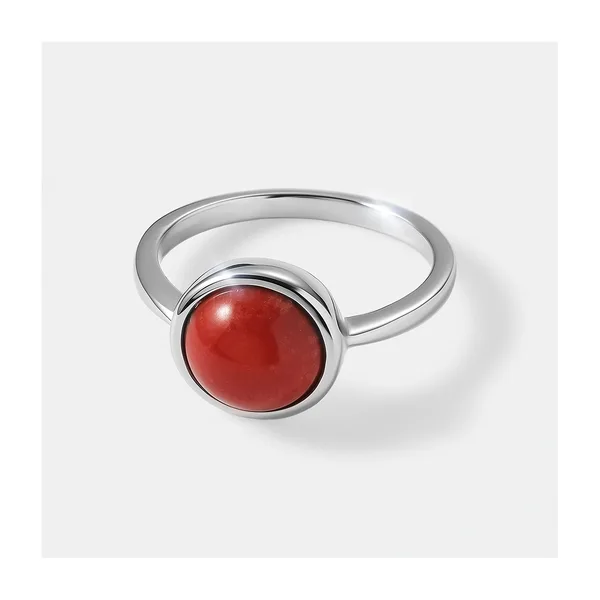 Серебряное кольцо с кораллом Салмон — арт. 10322-005750