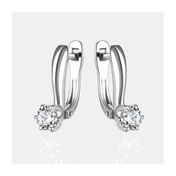 Серьги из серебра с фианитами — арт. 000-397531