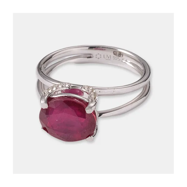Серебряное кольцо с рубином — арт. 10321-001397