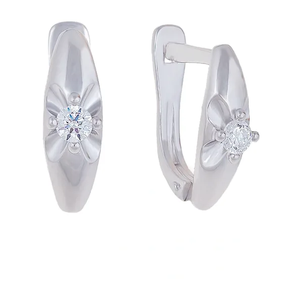 Серьги из серебра с кристаллами Swarovski — арт. 000-305878
