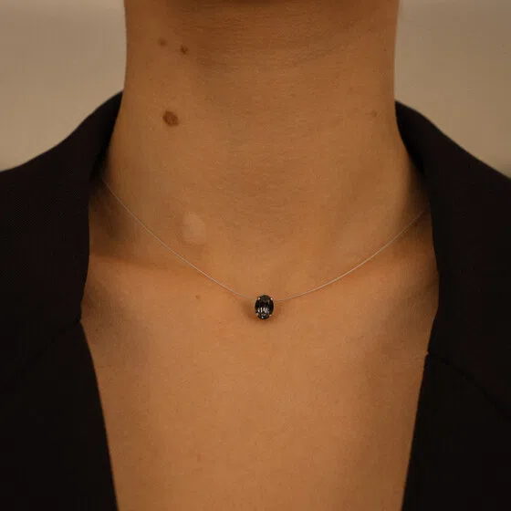 Колье из латуни с кристаллом, Obsidian Phenomenal Studio Poison Drop — модель 95m9438 — фото 2