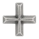 Моносерьга крест со скошенными гранями серебро 925-й пробы CROSS Poison Drop — модель numdwm8 — фото 2