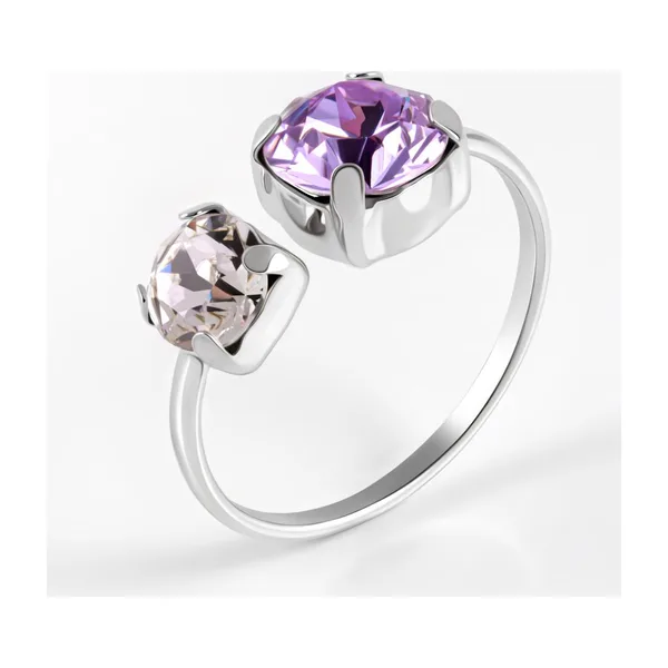 Кольцо из серебра с кристаллами swarovski — арт. 000-390274