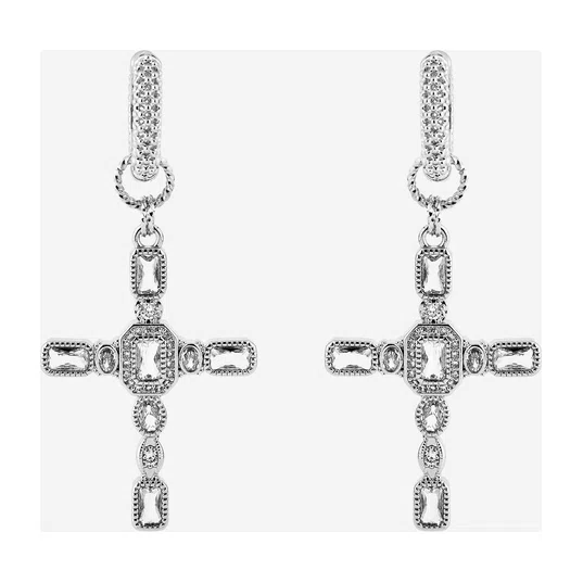 Серебристые серьги с фианитами Violet INDULGENCE safina concept Poison Drop — модель 6vx5pdz — фото 2