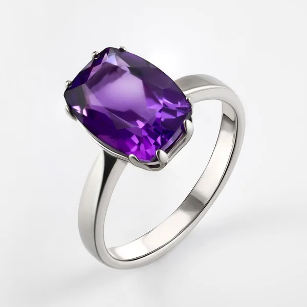 Кольцо из серебра с аметистами — арт. 000-371454