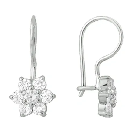 Серьги детские из серебра с фианитами — арт. 000-284913