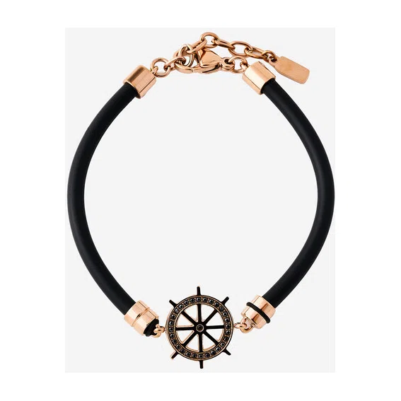 Браслет с золотистым штурвалом и кристаллами BIKKEMBERGS JEWELLERY Poison Drop — модель 4berf2b — фото 4