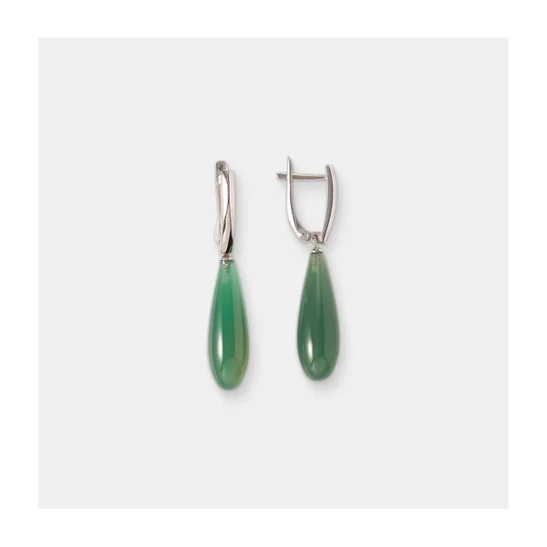 Серебряные серьги с агатами — арт. 10522-006208