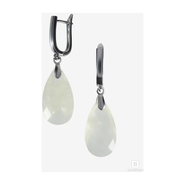 Серьги с цитрином, огранка — арт. 35776