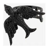 Кольцо из серебра с черными кристаллами Bird WANNA?BE! Poison Drop — модель rjf2u0m