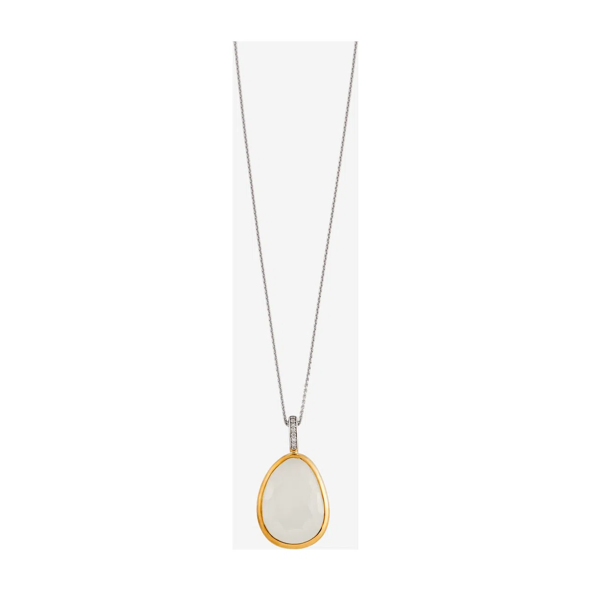 Позолоченное колье с подвеской Luxury из серебра с перламутром TI SENTO Poison Drop — модель 56tp5c7