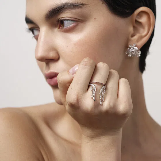 Кольцо из серебра с дорожкой из кубического циркония Holy Silver Poison Drop — модель 49bgwri — фото 2