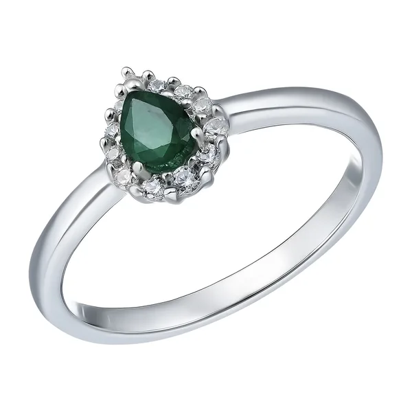 Серебряное кольцо с изумрудом