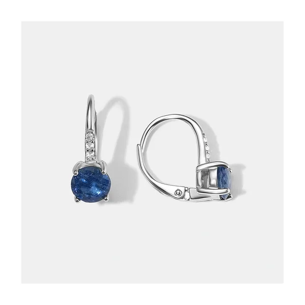 Серебряные серьги с кианитами — арт. 10522-003119