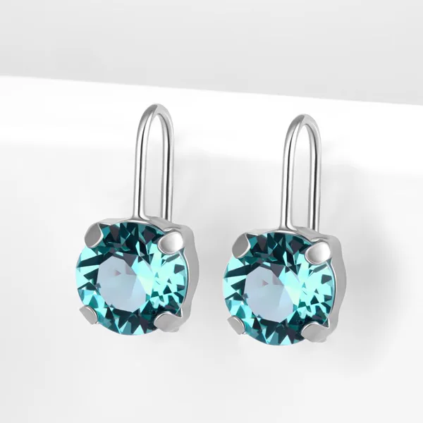 Серьги из серебра с кристаллами Swarovski — арт. 000-390409