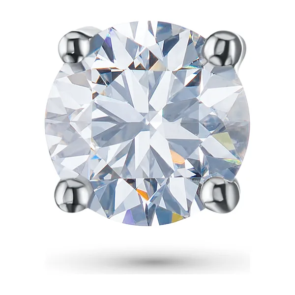 Классическая подвеска из белого золота с синтетическими алмазами