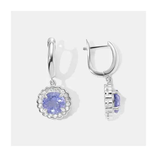 Серебряные серьги с флюоритами — арт. 10522-002998