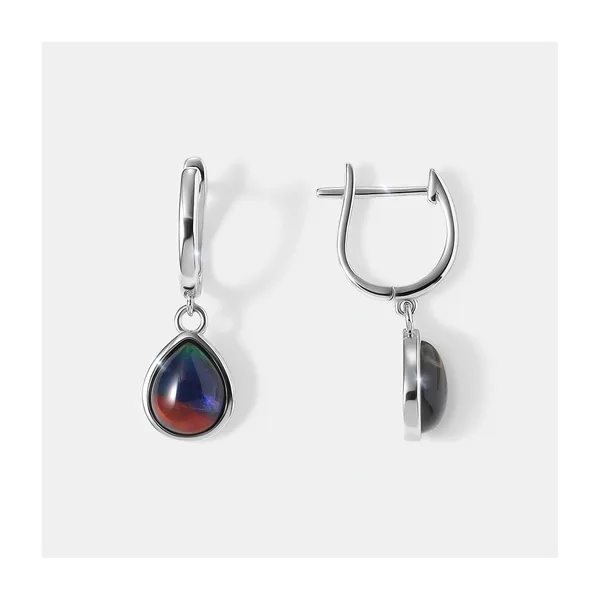 Серебряные серьги с аммолитами — арт. 10523-000425