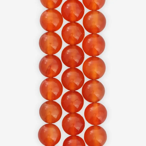 Бусины из сердолика, 45-49 шт. на нитке, 8-9 мм