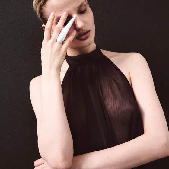 Кольцо Nail с серебряным покрытием Hugo Kreit Poison Drop — модель 43bi99a — фото 3