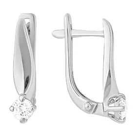 Серьги из серебра с фианитами — арт. 000-305879