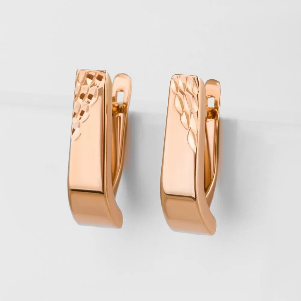 Серьги из красного золота