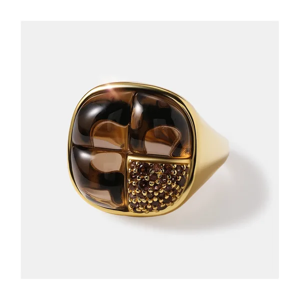 Серебряное кольцо с раухтопазами — арт. 10322-005691