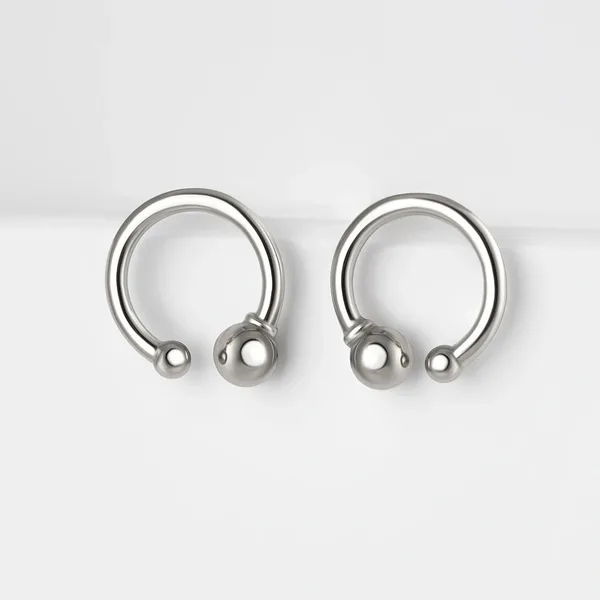 Серьги гвоздики из серебра — арт. 000-373635