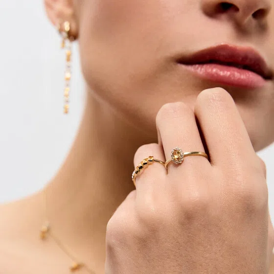 Кольцо из золота с топазами и цитринами Herald Percy Diamonds Poison Drop — модель 1snfb78 — фото 3